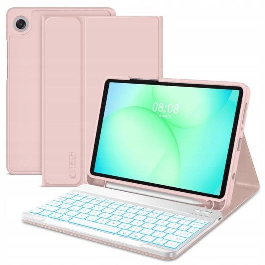 Cover Tech-Protect SC Pen + Keyboard per Samsung Galaxy Tab A9/A11 8.7" Rosa