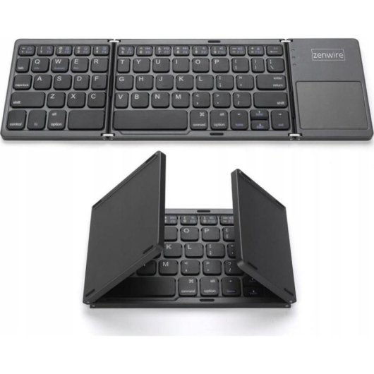 Teclado Zenwire Slim WLK-615 Bluetooth dobrável com teclas retroiluminadas