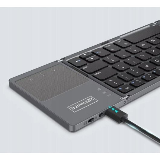 Teclado Zenwire Slim WLK-615 Bluetooth dobrável com teclas retroiluminadas