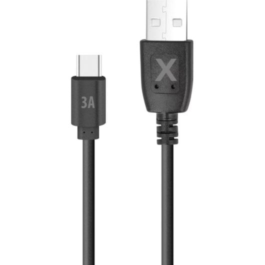 Câble USB Maxlife USB-A vers USB-C 2 m 3A Noir