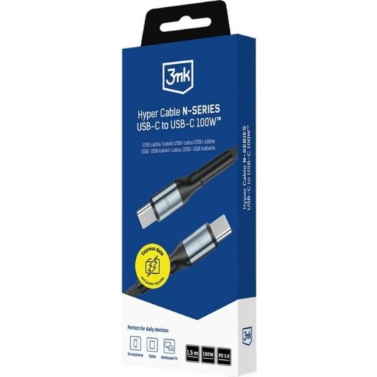 Cavo USB-C 3MK Hyper Cable N-SERIES 1.5 m 100 W USB 2.0
