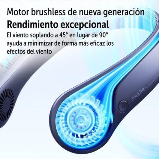 Mini Ventilatore da Collo Senza Pale JisuLife Life 3 4000mAh Blu 5 Velocità