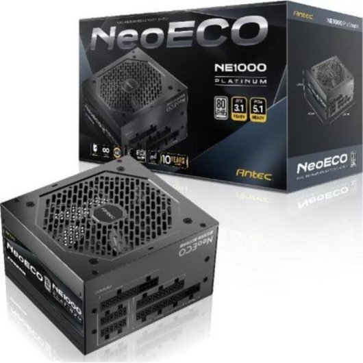 Fuente de Alimentación Antec NeoECO 1000W Certificación 80+ Gold modular