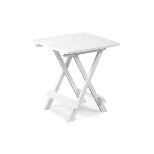 Mesa exterior Progarden Adige quadrada dobrável branca polipropileno 440x440 mm