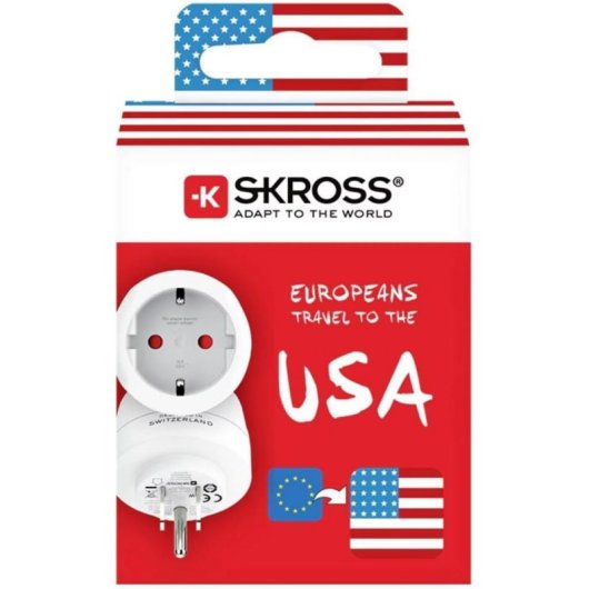 Adattatore di viaggio Skross Europa per Giappone e USA Bianco