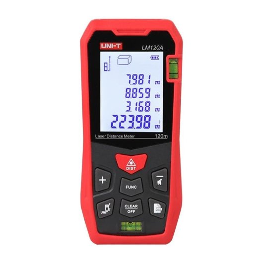 Medidor de distância a laser UNI-T LM120A 120 m com nível físico