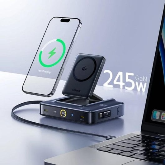 Estación de Carga Baseus Nomos NH21 6 Puertos 245W USB-C Power Delivery
