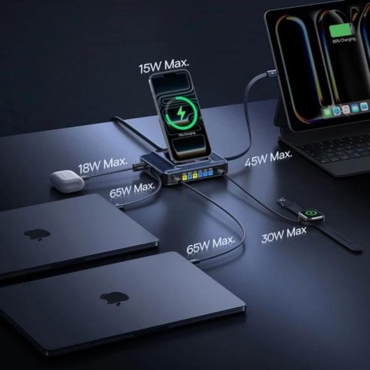 Estación de Carga Baseus Nomos NH21 6 Puertos 245W USB-C Power Delivery