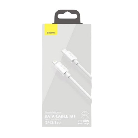 Cavo Baseus Simple Wisdom USB-C a Lightning PD 20W 1,5 m Bianco
