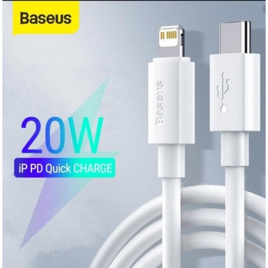 Cavo Baseus Simple Wisdom USB-C a Lightning PD 20W 1,5 m Bianco