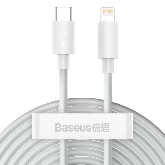 Cavo Baseus Simple Wisdom USB-C a Lightning PD 20W 1,5 m Bianco