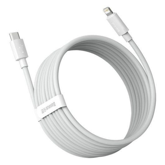 Cavo Baseus Simple Wisdom USB-C a Lightning PD 20W 1,5 m Bianco
