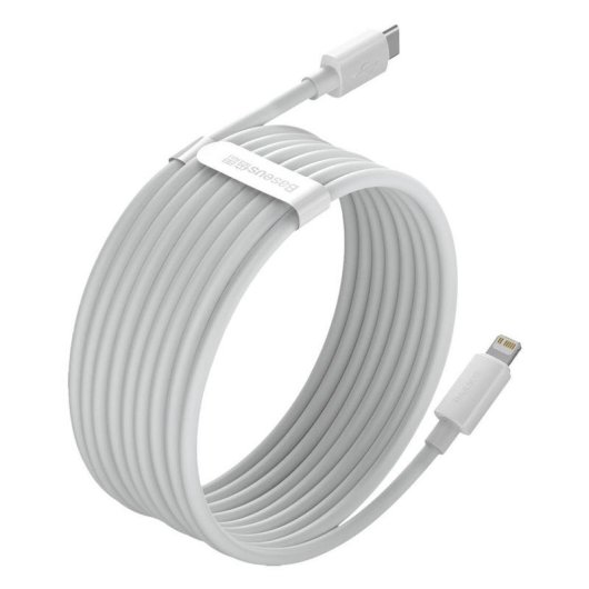 Cavo Baseus Simple Wisdom USB-C a Lightning PD 20W 1,5 m Bianco