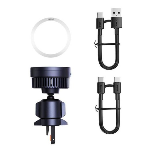Supporto Magnetico Baseus MagPro per Auto con Carica Induttiva Qi2.0 15W Nero