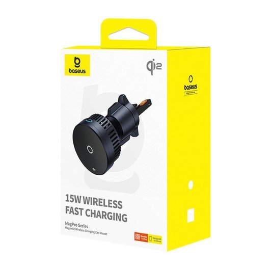 Supporto Magnetico Baseus MagPro per Auto con Carica Induttiva Qi2.0 15W Nero