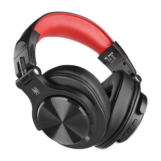Auriculares OneOdio Fusion A70 Bluetooth 5.2 Preto e Vermelho
