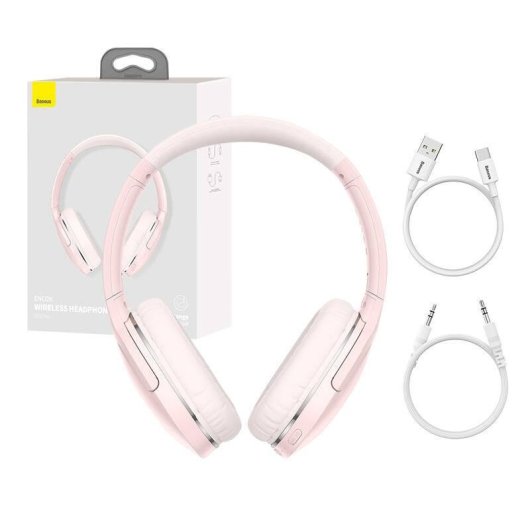 Auriculares Baseus NGD02-C01 sans fil Bluetooth 5.0 pliables rose 40h autonomie