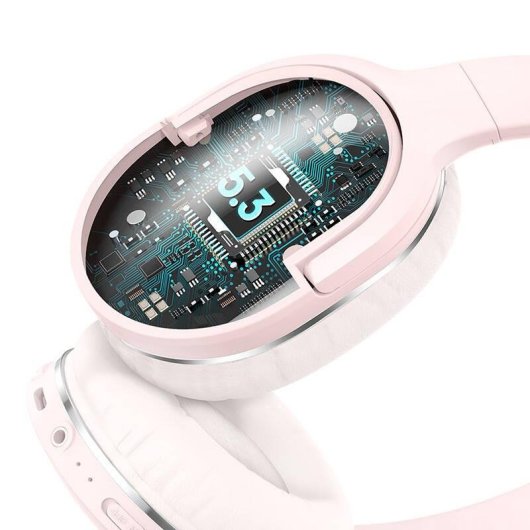 Auriculares Baseus NGD02-C01 sans fil Bluetooth 5.0 pliables rose 40h autonomie