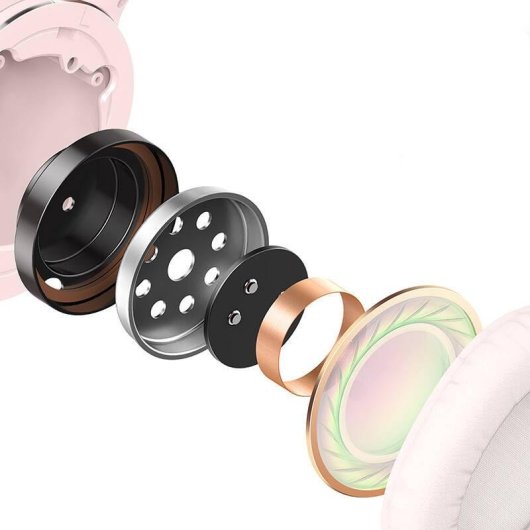 Auriculares Baseus NGD02-C01 sans fil Bluetooth 5.0 pliables rose 40h autonomie
