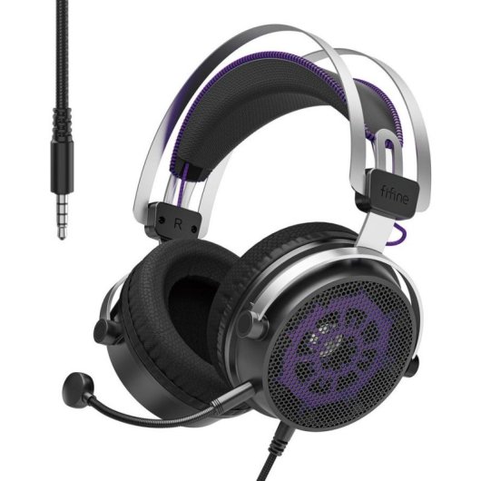 Auriculares Fifine H18 con cable USB y jack 3,5 mm para gaming con sonido 7.1 negro