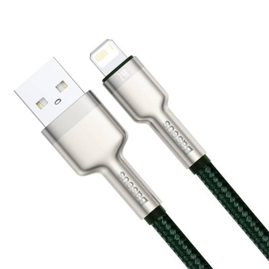 Cable USB a Lightning Baseus Cafule 2.4A 1m Verde