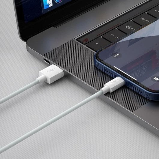 Cable USB a Lightning Baseus Simple Wisdom 1,5 m 2,4A Blanco 2 unidades