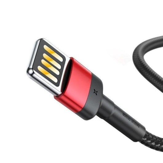 Cable USB a Lightning Baseus Cafule 1 m Negro + Rojo 2,4 A