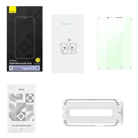 Verre Trempé Baseus Crystal Series pour iPhone 14 Pro avec Filtre de Protection Oculaire