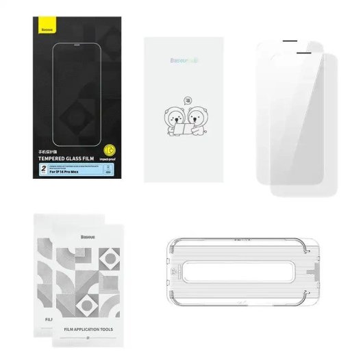 Verre Trempé Baseus Corning pour iPhone 14 Pro Max avec Filtre Anti-Poussière