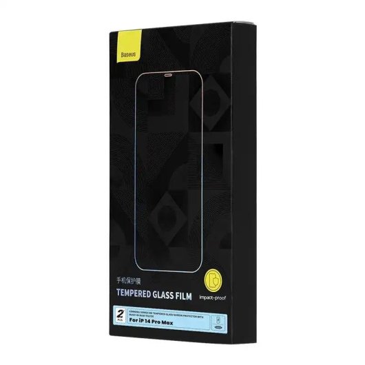 Verre Trempé Baseus Corning pour iPhone 14 Pro Max avec Filtre Anti-Poussière