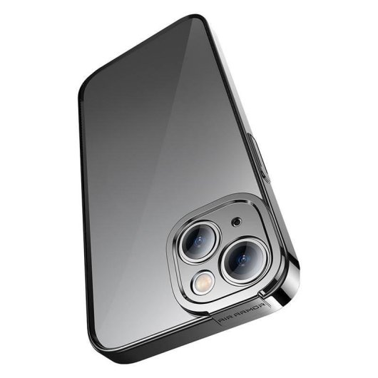Funda para móvil Baseus ARMC021001 Transparente con cristal templado Negra para iPhone 14 Plus