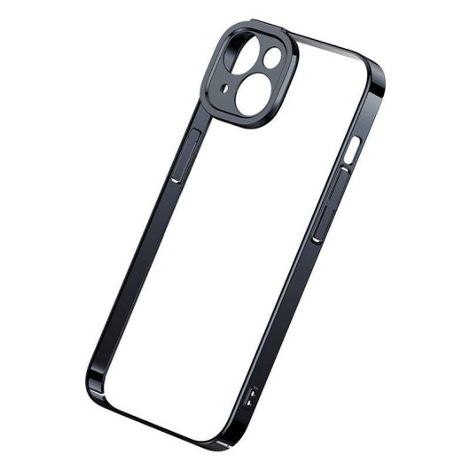 Funda para móvil Baseus ARMC021001 Transparente con cristal templado Negra para iPhone 14 Plus