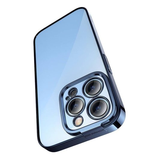 Funda para móvil Baseus Glitter Magnetic PC Bleu Transparent pour iPhone 14 Pro