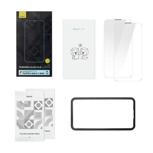 Verre Trempé Baseus Crystal 0.3mm pour iPhone 14 Pro Max (2 unités)