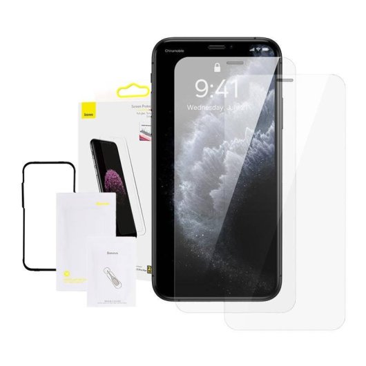 Verre Trempé Baseus 0.3mm pour iPhone XS Max / 11 Pro Max (2 unités)