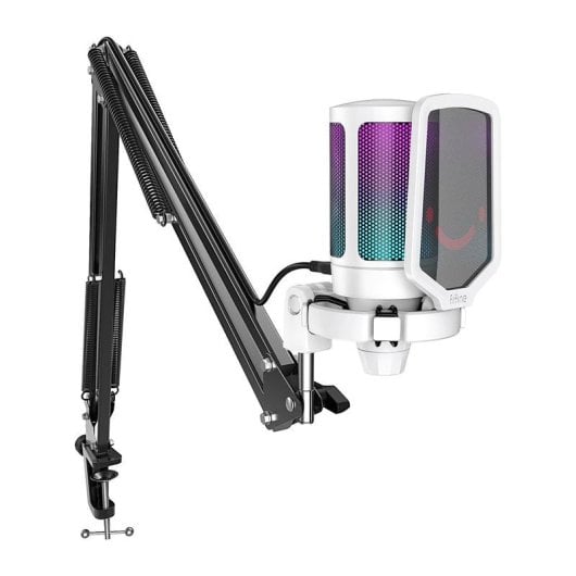 Mikrofon Fifine A6TW USB cardioid mit Popfilter und einstellbarem RGB