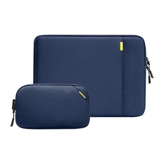 Capa Tomtoc Defender-A13 para portátil 14" + estojo de acessórios azul marinho