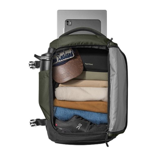 Mochila Tomtoc Navigator-T66 Liteway 28L Verde para Portátil até 16 polegadas