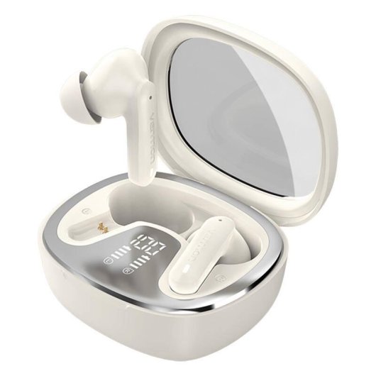 Auricolari Vention NBMB0 Bluetooth 5.3 TWS wireless con IPX4 e batteria 24h beige