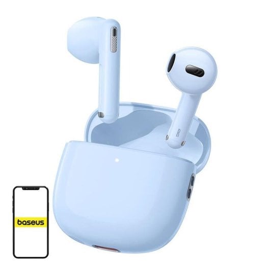 Auriculares Baseus Bowie WX5 sans fil Bluetooth 5.3 avec réduction de bruit et micro, bleu