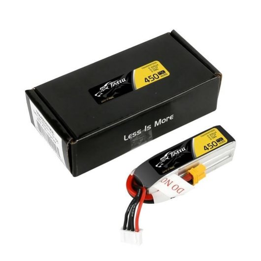 Batterie Tattu 450mAh 11.1V 75C 3S1P LiPo pour drones et modèles RC