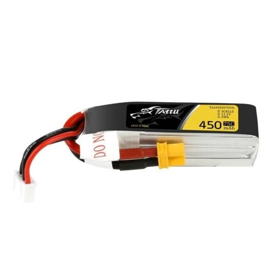 Batterie Tattu 450mAh 11.1V 75C 3S1P LiPo pour drones et modèles RC