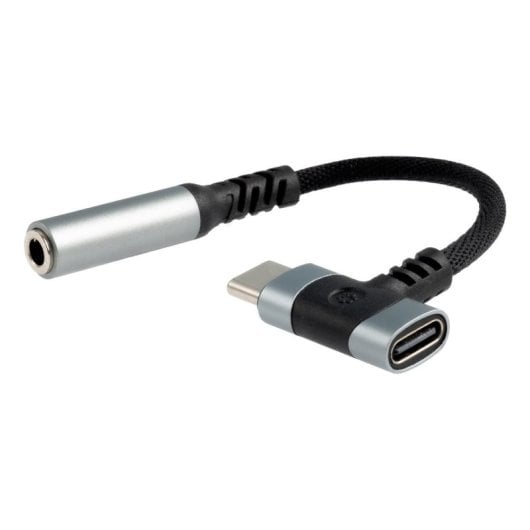 Adattatore Nanocable USB-C a Jack 3.5mm e USB-C di Ricarica