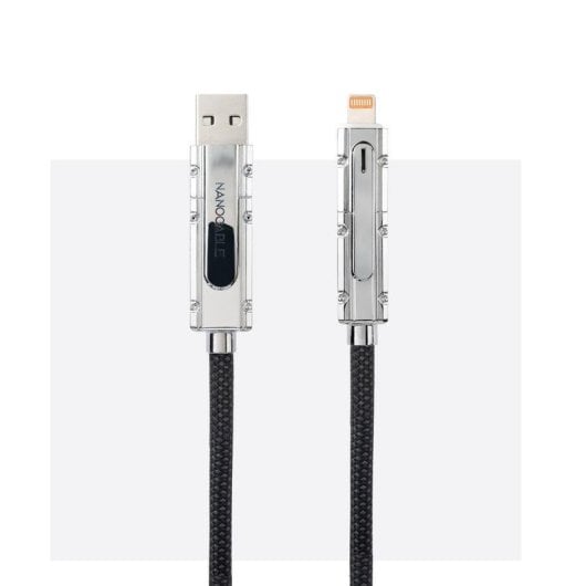 Cavo Nanocable USB-A/USB-C a USB-C/Lightning 27W 1m Nero/Grigio