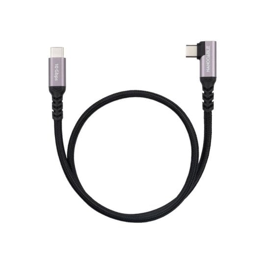 Cavo USB-C angolato Nanocable 2 m USB 3.2 Gen 2 100W 4K 60Hz Nero