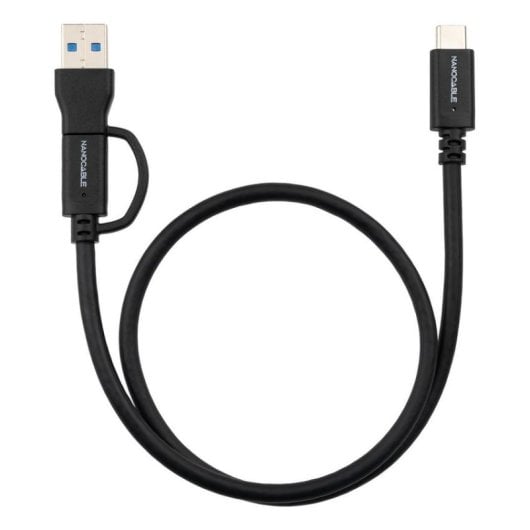 Cavo USB-C Nanocable 2 m con adattatore USB-A