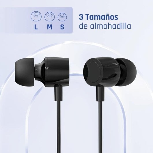 iggual In-Ear USB-C Kopfhörer mit Mikrofon und Inline-Steuerung Schwarz