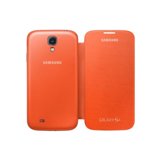 Funda para móvil Samsung Flip Cover Libro Naranja para Galaxy S4