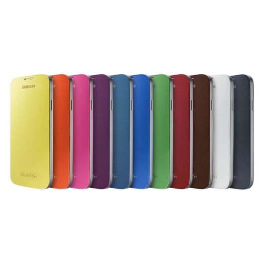 Funda para móvil Samsung Flip Cover Libro Naranja para Galaxy S4