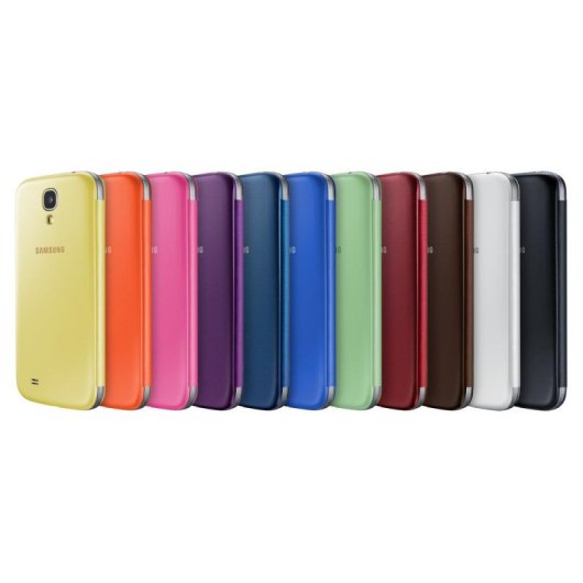 Funda para móvil Samsung Flip Cover Libro Naranja para Galaxy S4